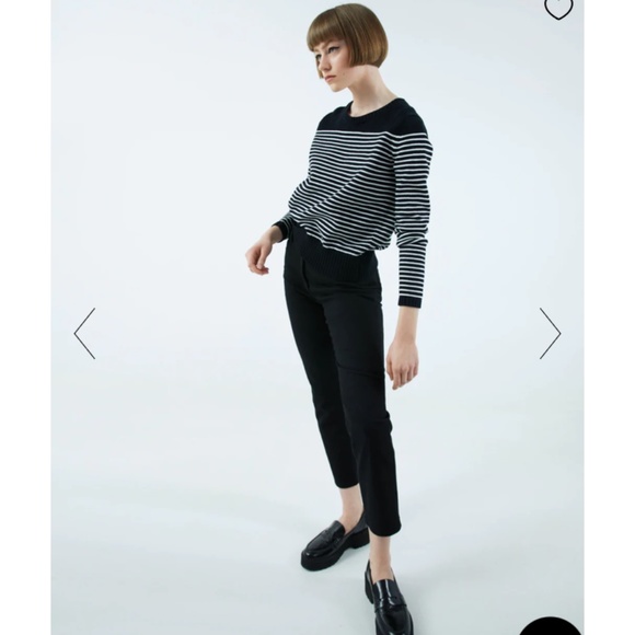Akris Punto Straight Ankle-Length Black Denim Pants Maru Size 4